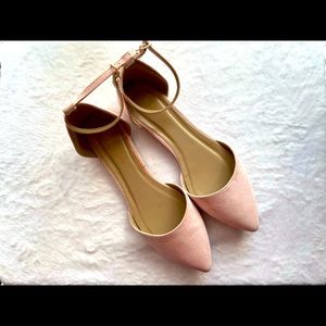 Women's Shoes Faux Suede Ankle Straps Pointed Toe